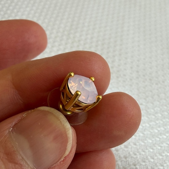 Park Lane Gold and White Crystal Earrings - Picture 4 of 5